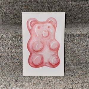 NEW Red/Pink Gummy Bear Canvas Art